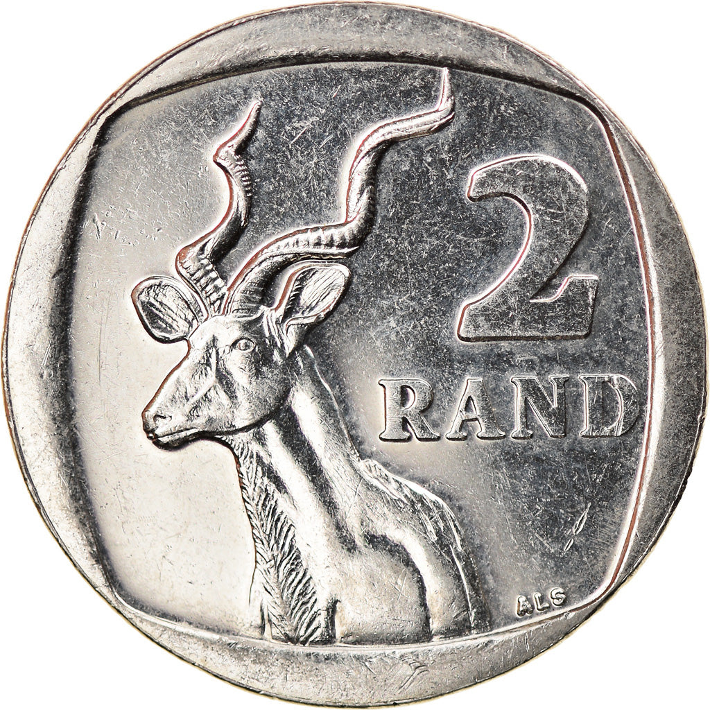Moneta, Sudafrica, 2 Rand, 2005, Pretoria, SPL-, Rame placcato nichel, KM:296