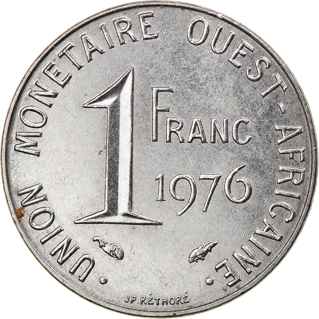 Moneta, Stati dell'Africa occidentale, Franc, 1976, BB, Acciaio, KM:8