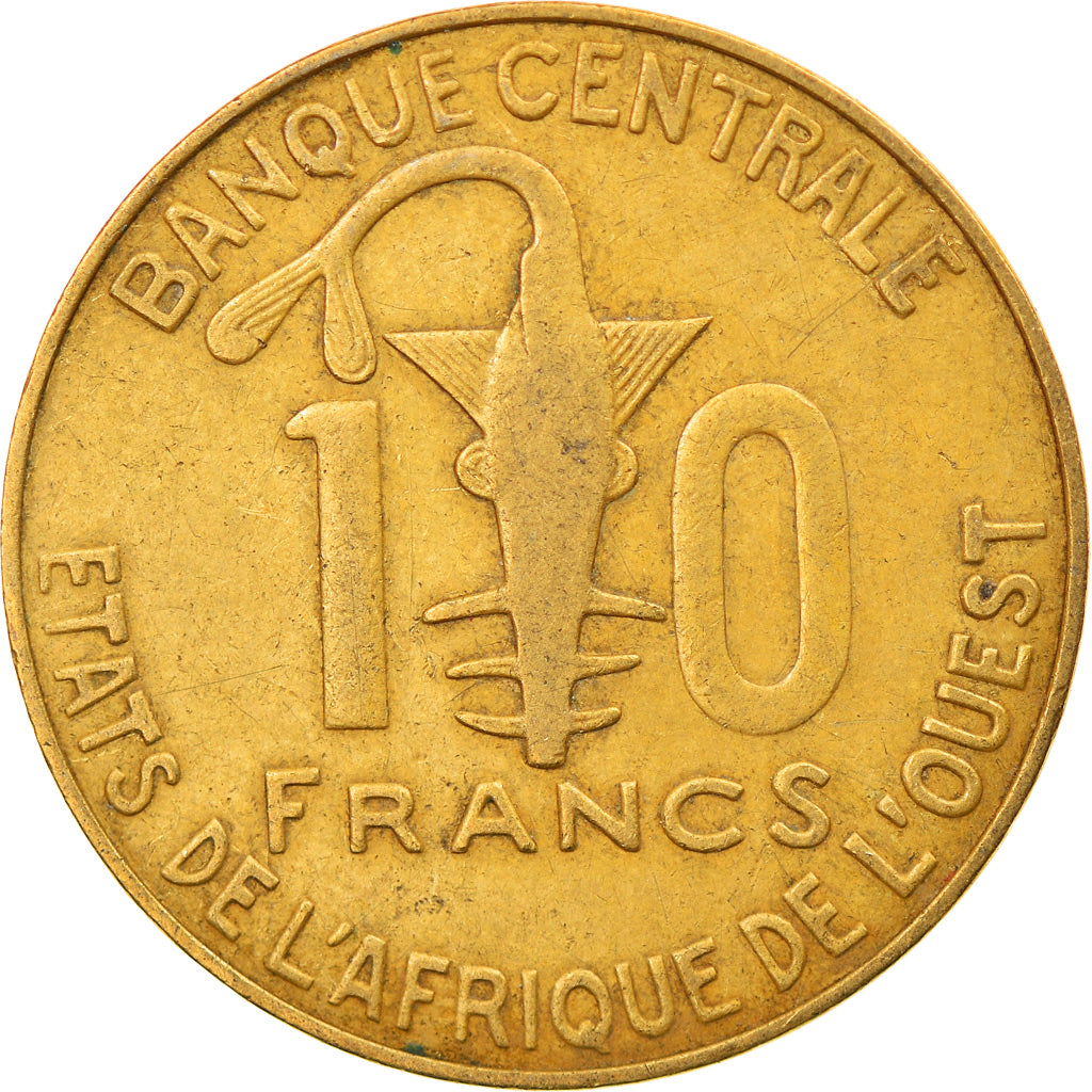 Coin, West African States, 10 Francs, 2006, EF(40-45), Aluminum-Bronze, KM:10