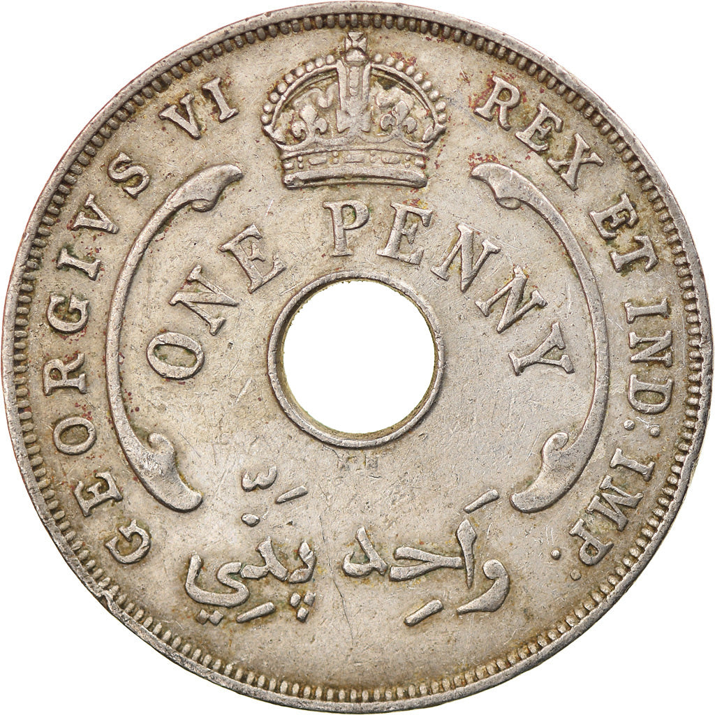 Moneta, AFRICA OCCIDENTALE BRITANNICA, George VI, Penny, 1947, BB, Rame-nichel