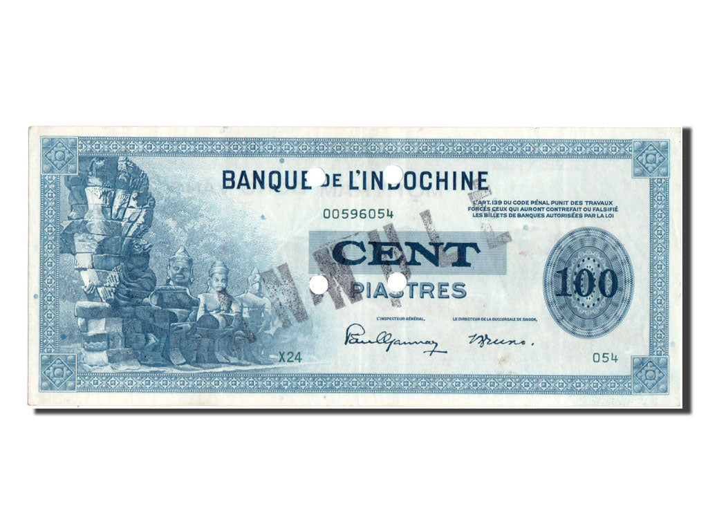 Indochina, 100 Piastres, UNC(60-62), X24