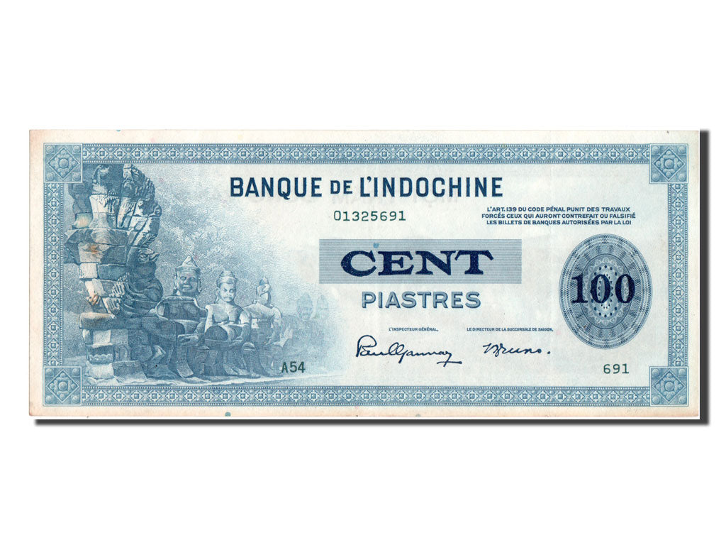 French Indo-China, 100 Piastres, KM #78a, UNC(60-62), A54