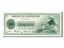 French Indo-China, 50 Piastres, KM #77a, AU(55-58), E72