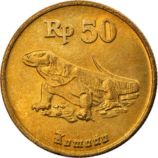 Coin, Indonesia, 50 Rupiah, 1993, EF(40-45), Aluminum-Bronze, KM:52