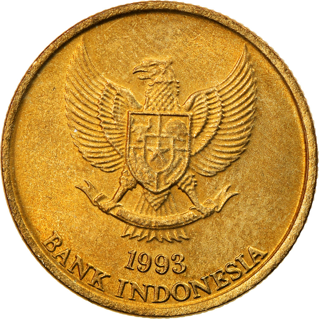 Coin, Indonesia, 50 Rupiah, 1993, EF(40-45), Aluminum-Bronze, KM:52