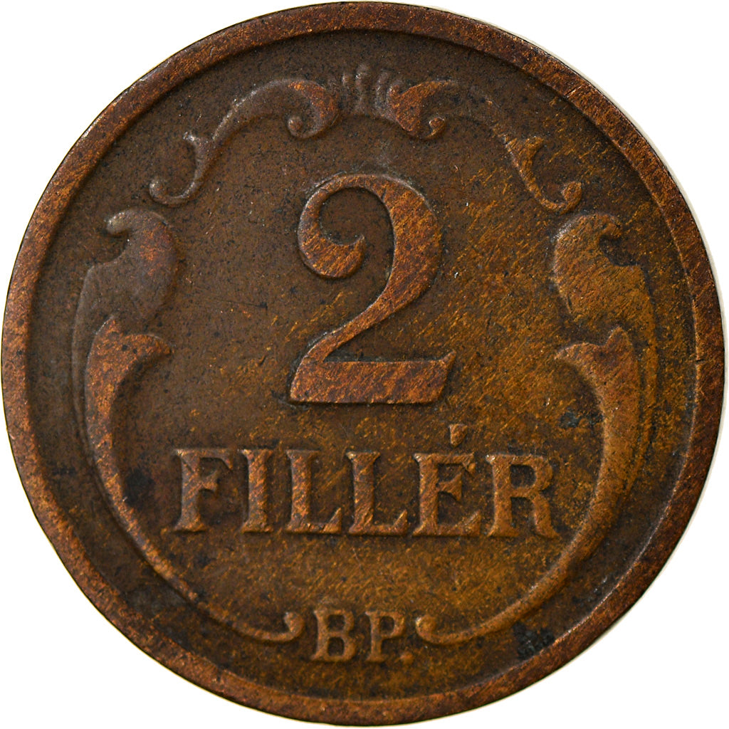 Coin, Hungary, 2 Filler, 1937, Budapest, EF(40-45), Bronze, KM:506