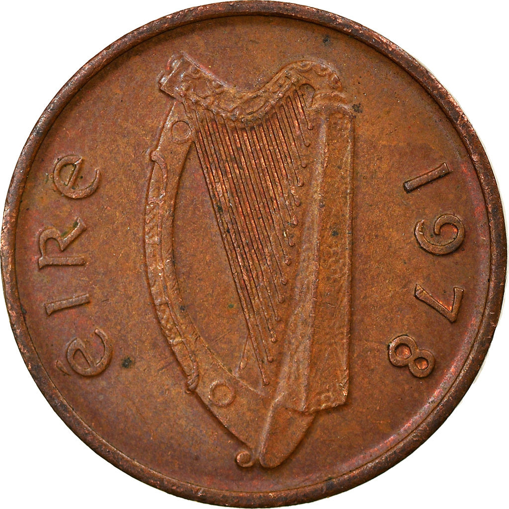 Coin, IRELAND REPUBLIC, 1/2 Penny, 1978, EF(40-45), Bronze, KM:19