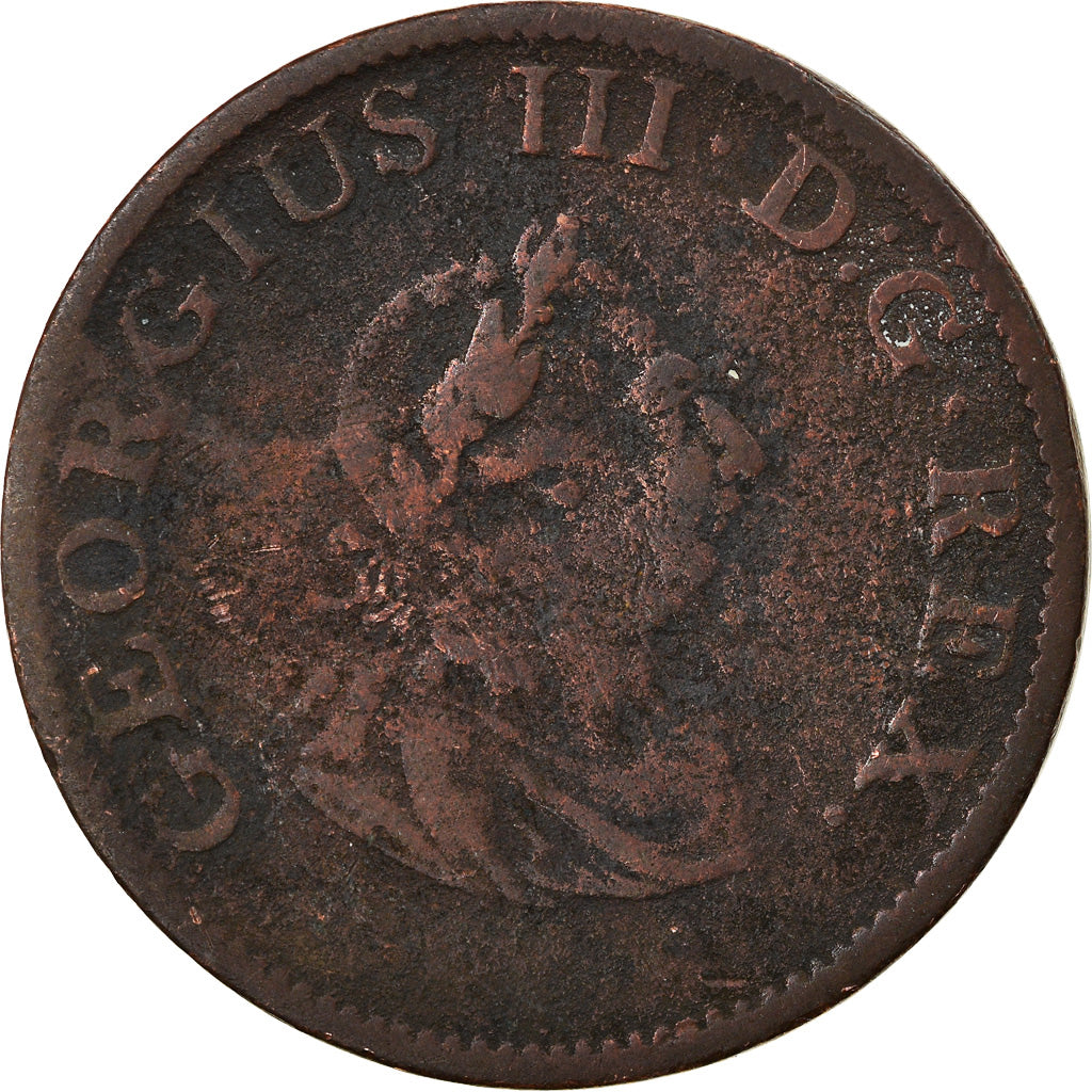 Moneta, Irlanda, 1/2 Penny, 1805, B+, Rame, KM:147.1