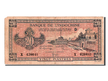 French Indo-China, 20 Piastres, KM #72, VF(20-25), X020041