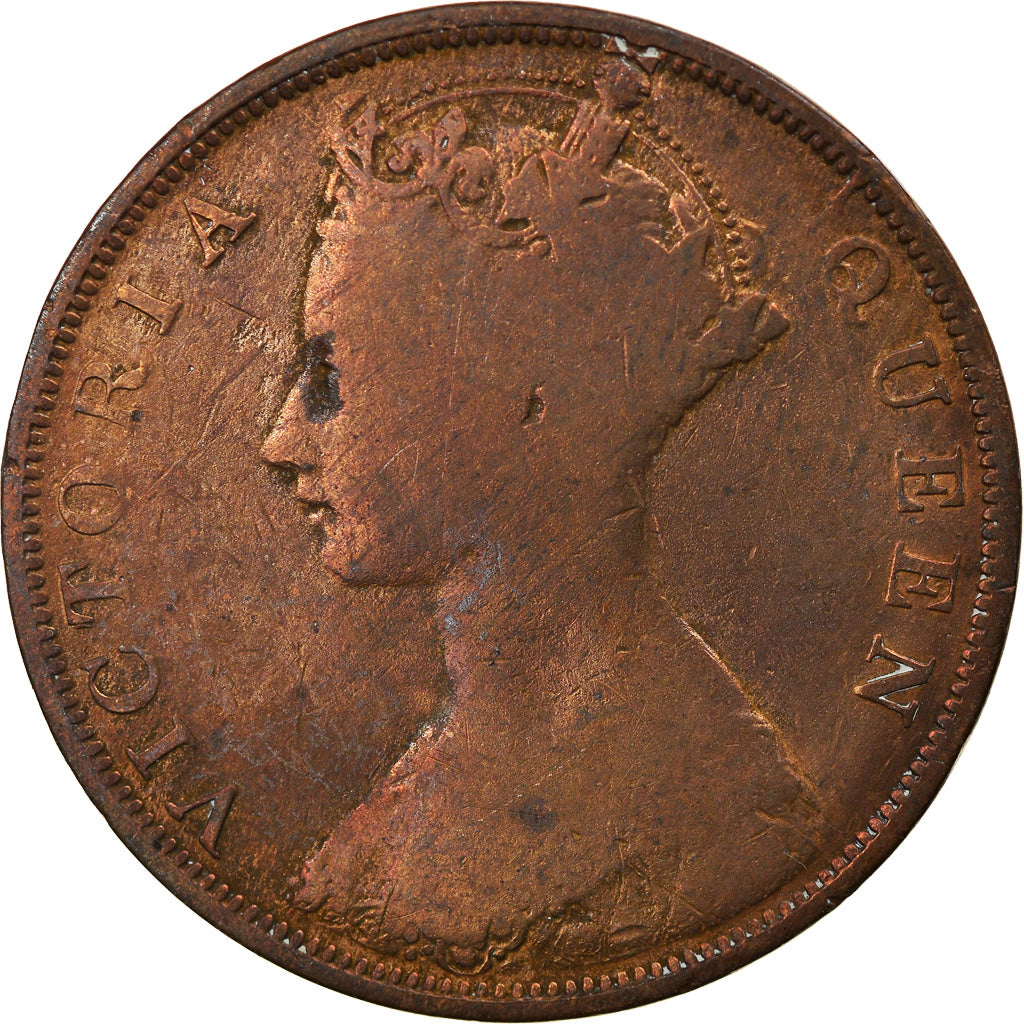 Monnaie, Hong Kong, Victoria, Cent, 1866, B+, Bronze, KM:4.1