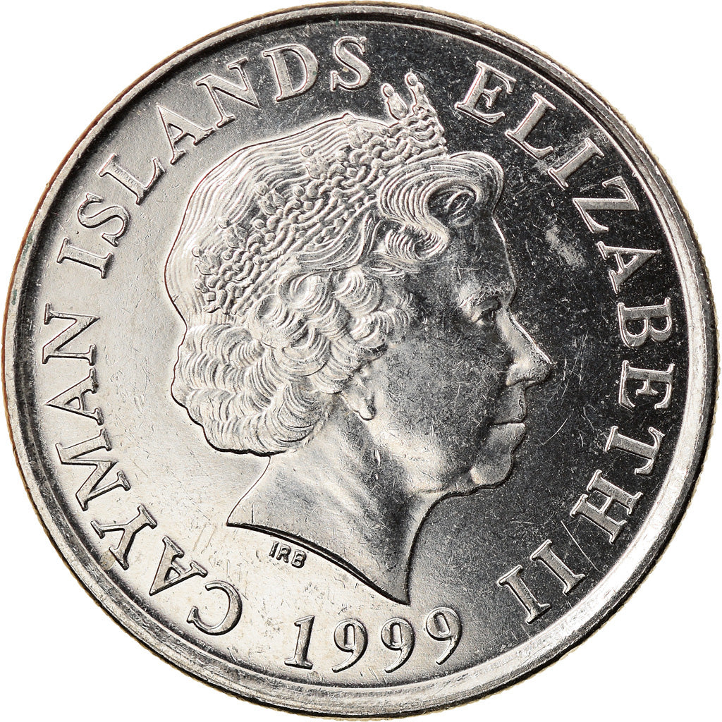 Coin, Cayman Islands, Elizabeth II, 25 Cents, 1999, British Royal Mint