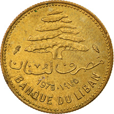Coin, Lebanon, 5 Piastres, 1975, EF(40-45), Nickel-brass, KM:25.2