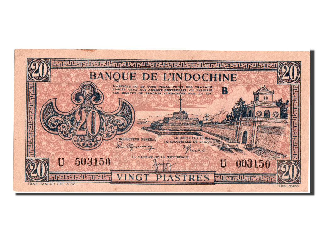 Indochina, 20 Piastres, UNC(60-62), U003150
