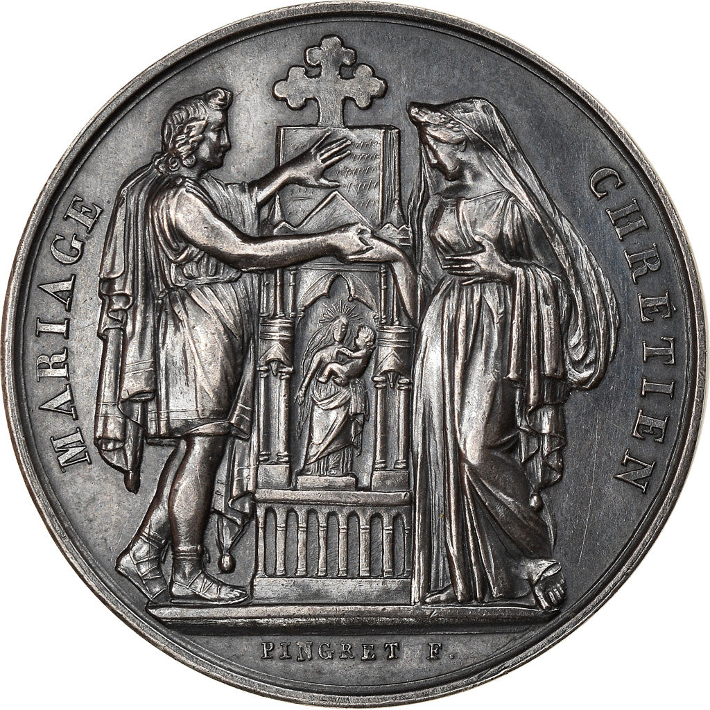France, Medal, Religion, Mariage Chrétien, Religions & beliefs, Pingret