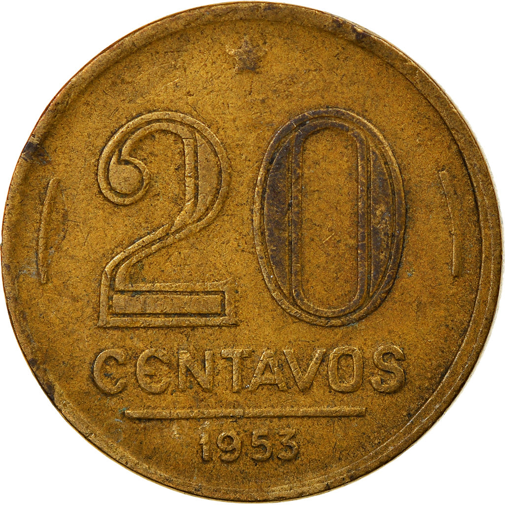 Monnaie, Brésil, 20 Centavos, 1953, TB+, Aluminum-Bronze, KM:562