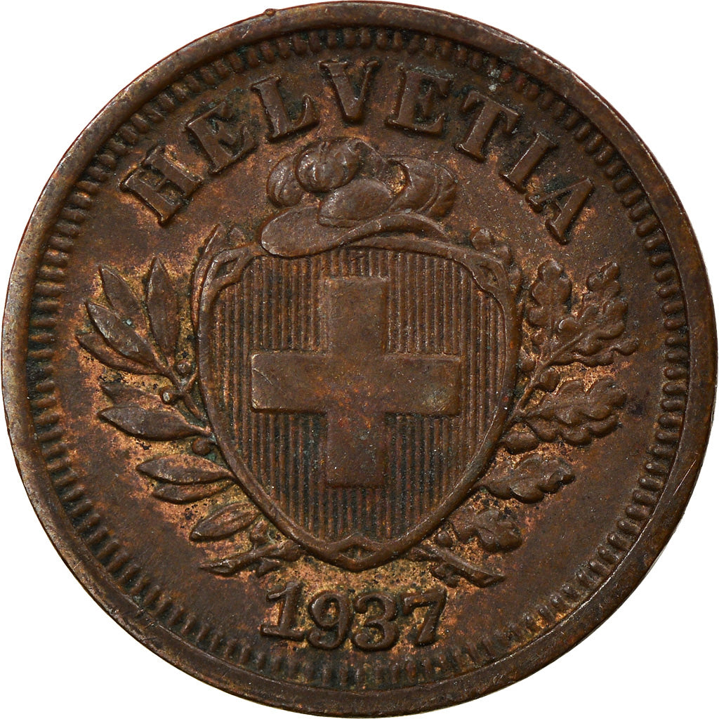 Monnaie, Suisse, Rappen, 1937, Bern, TTB, Bronze, KM:3.2