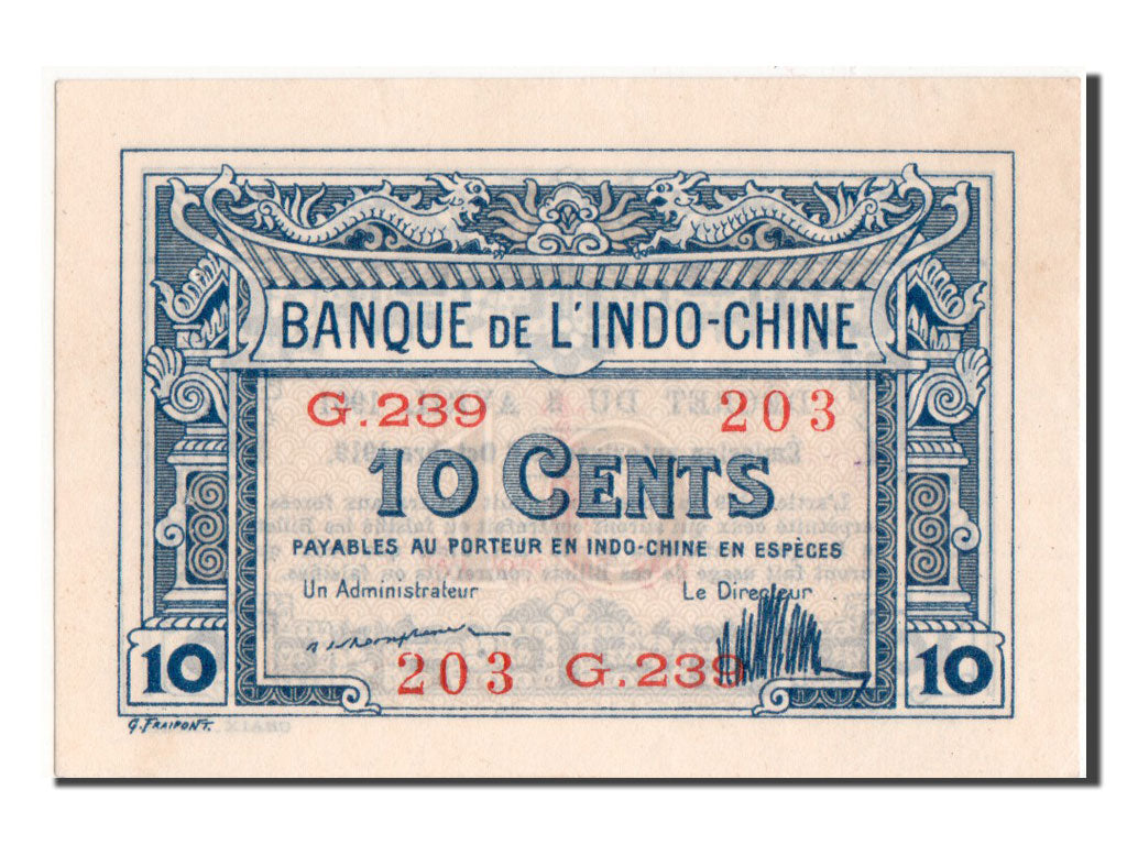 Indochine, 10 Cents type 1920