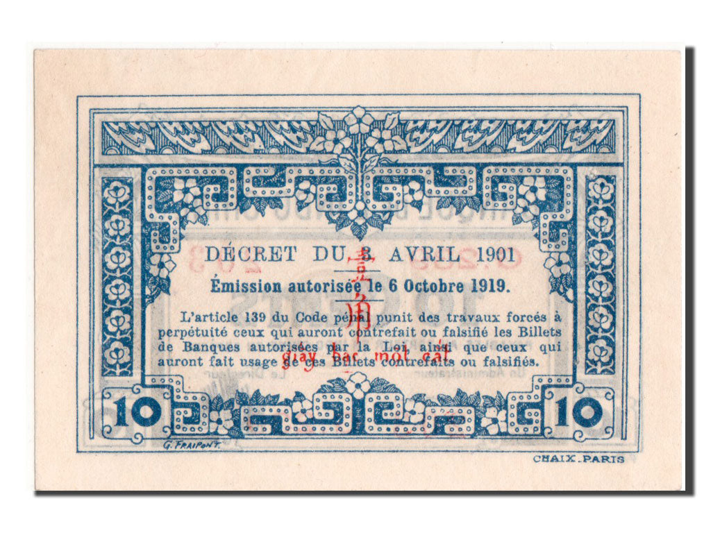 Indochine, 10 Cents type 1920