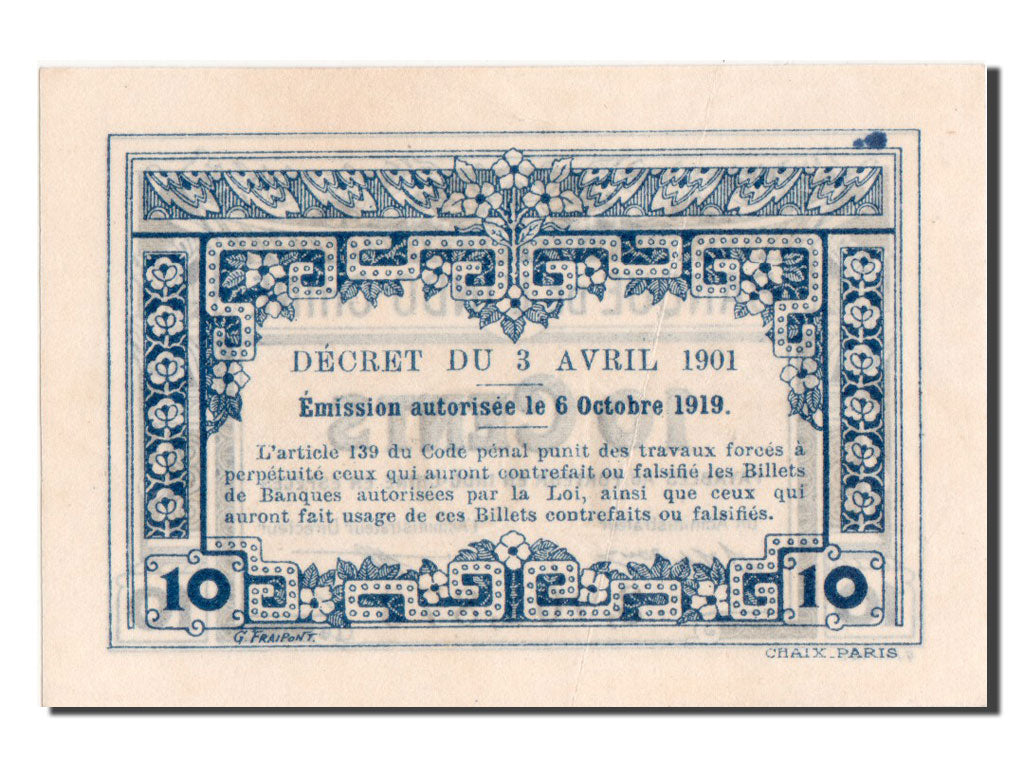 Indochina, 10 Cents, 1919, UNC(60-62)