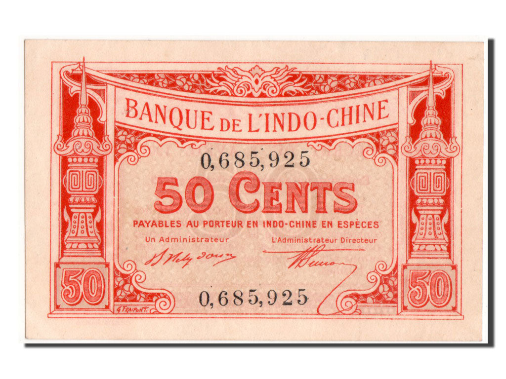Indocina, 50 Cents, 1919, SPL