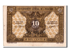 Billete, 10 Cents, 1942, Indochina francesa, MBC+