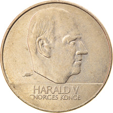 Moneta, Norwegia, Harald V, 20 Kroner, 1994, EF(40-45), Mosiądz niklowy, KM:453