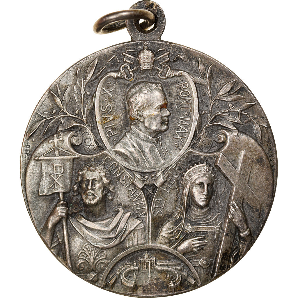 Vatican, Medal, Pie X, Constantin, Sainte Hélèna, Religions & beliefs