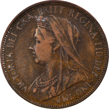 Coin, Great Britain, Victoria, 1/2 Penny, 1896, EF(40-45), Bronze, KM:789
