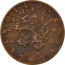 Coin, Czechoslovakia, 50 Haleru, 1950, EF(40-45), Bronze, KM:21