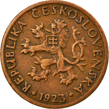 Coin, Czechoslovakia, 5 Haleru, 1923, EF(40-45), Bronze, KM:6