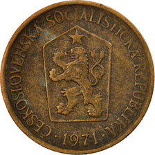 Coin, Czechoslovakia, Koruna, 1971, EF(40-45), Aluminum-Bronze, KM:50
