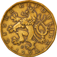 Coin, Czech Republic, 20 Korun, 1998, EF(40-45), Brass plated steel, KM:5