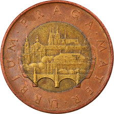 Coin, Czech Republic, 50 Korun, 1993, EF(40-45), Bi-Metallic, KM:1