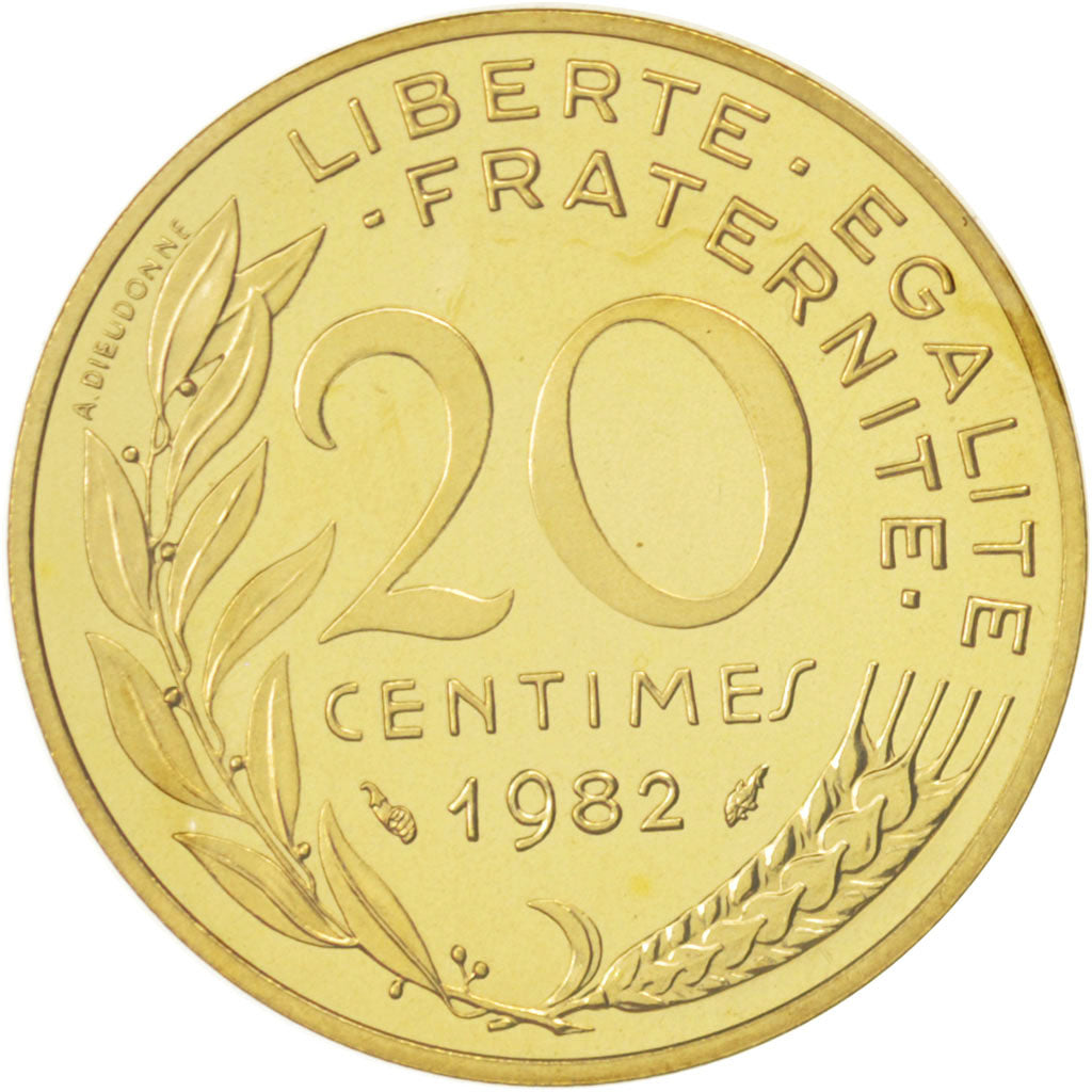Vème République, 20 Centimes Marianne, 1982, Piéfort, KM P724