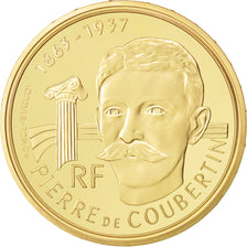 Vème République, 500 Francs Or Pierre de Coubertin, 1991, KM 1000