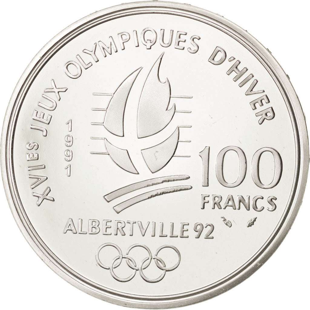 FRANCE, 100 Francs, 1991, KM #994, MS(65-70), Silver, 22.20