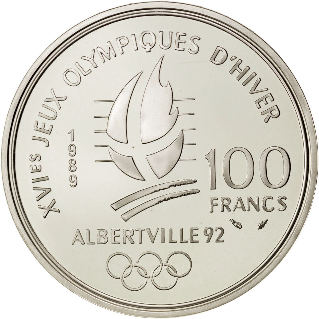 FRANCE, 100 Francs, 1989, KM #971, MS(65-70), Silver, 22.20