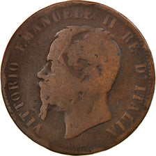 Coin, Italy, Vittorio Emanuele II, 10 Centesimi, 1866, Birmingham, F(12-15)