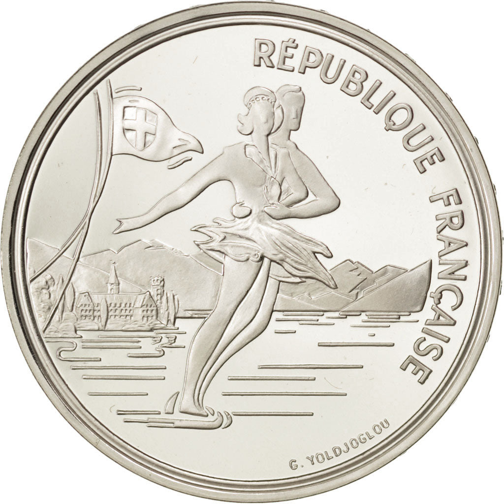 FRANCE, 100 Francs, 1989, KM #972, MS(65-70), Silver, 22.20