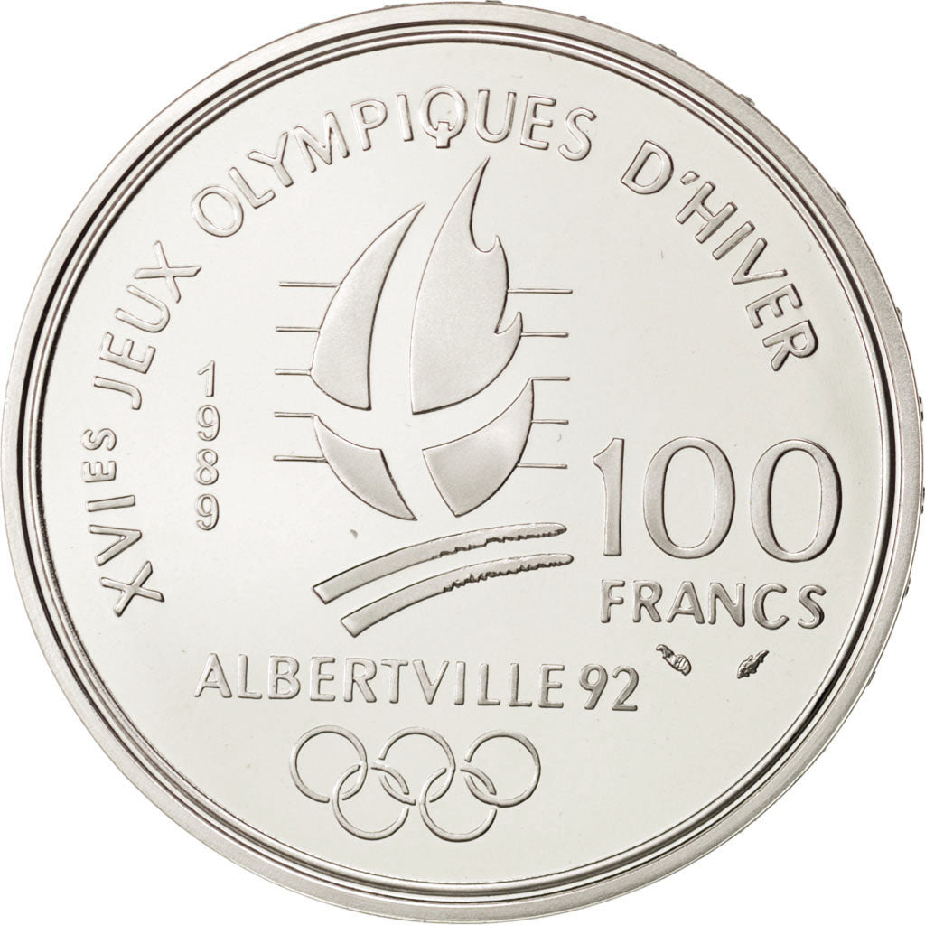 FRANCE, 100 Francs, 1989, KM #972, MS(65-70), Silver, 22.20