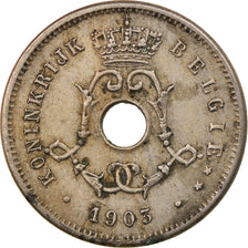 Coin, Belgium, 5 Centimes, 1903, EF(40-45), Copper-nickel, KM:47