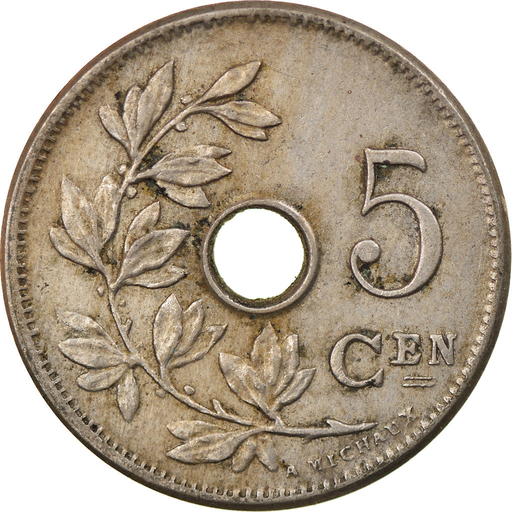 Coin, Belgium, 5 Centimes, 1903, EF(40-45), Copper-nickel, KM:47