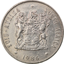 Coin, South Africa, 20 Cents, 1986, EF(40-45), Nickel, KM:86