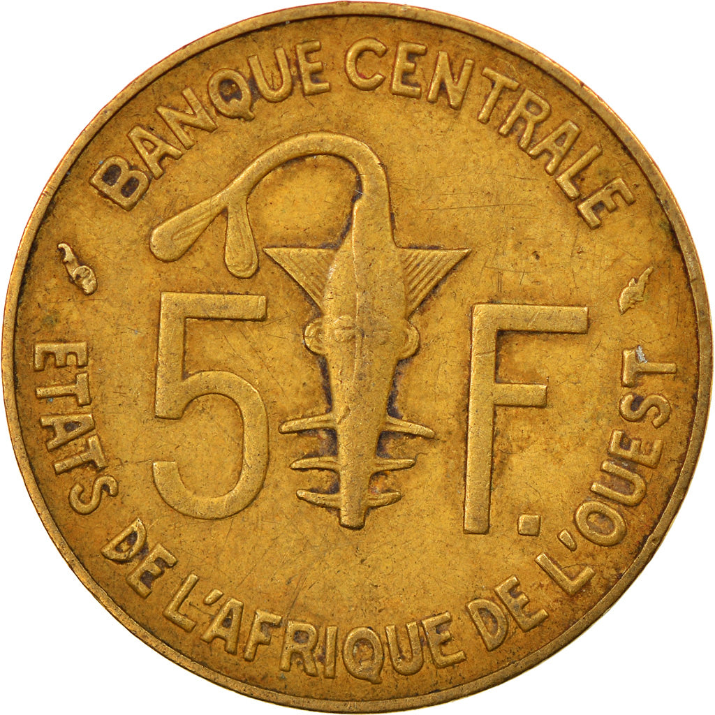Moneta, Stati dell'Africa occidentale, 5 Francs, 1982, BB