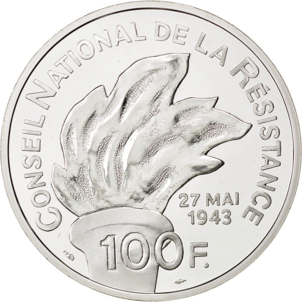 FRANCE, 100 Francs, 1993, KM #1023, MS(65-70), Silver, 22.20
