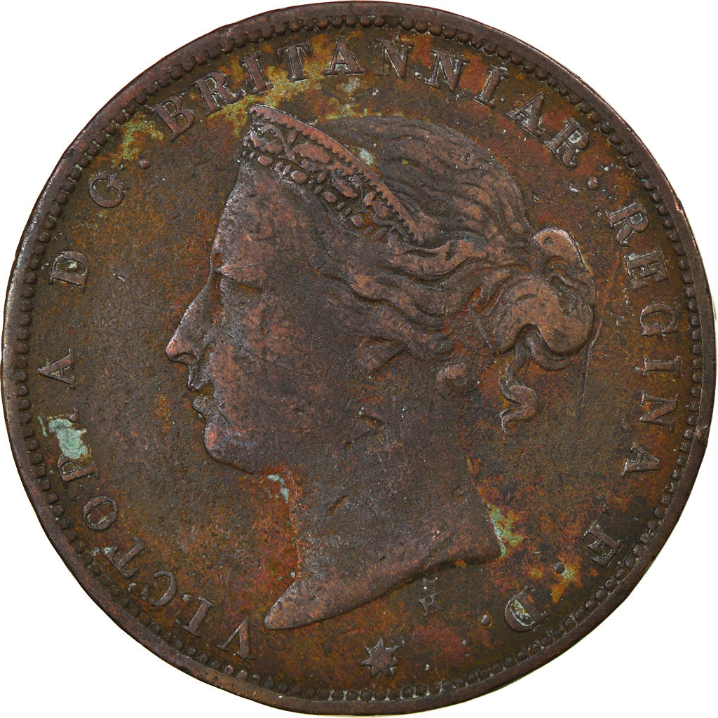 Coin, Jersey, Victoria, 1/24 Shilling, 1877, EF(40-45), Bronze, KM:7