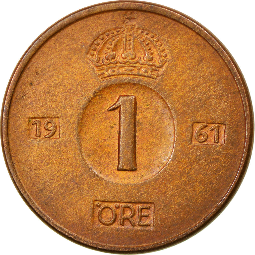 Münze, Schweden, Gustaf VI, Ore, 1961, SS, Bronze, KM:820