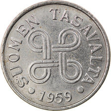 Coin, Finland, 5 Markkaa, 1959, EF(40-45), Nickel Plated Iron, KM:37a