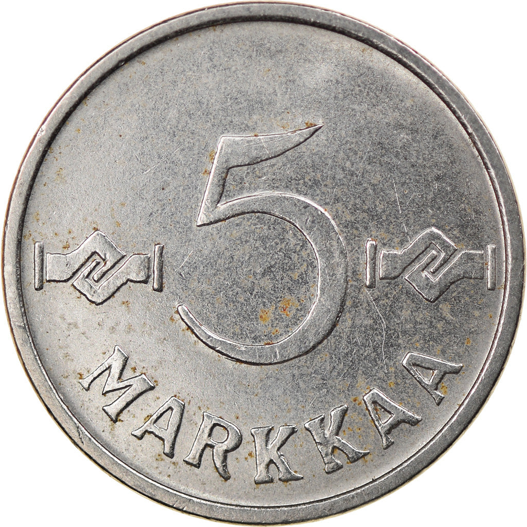 Coin, Finland, 5 Markkaa, 1959, EF(40-45), Nickel Plated Iron, KM:37a