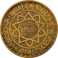 Coin, Morocco, Mohammed V, 5 Francs, 1945, Paris, EF(40-45), Aluminum-Bronze